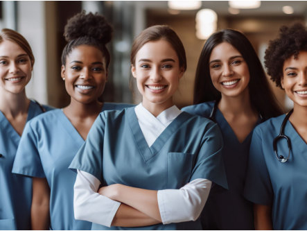 group of nurse smiling